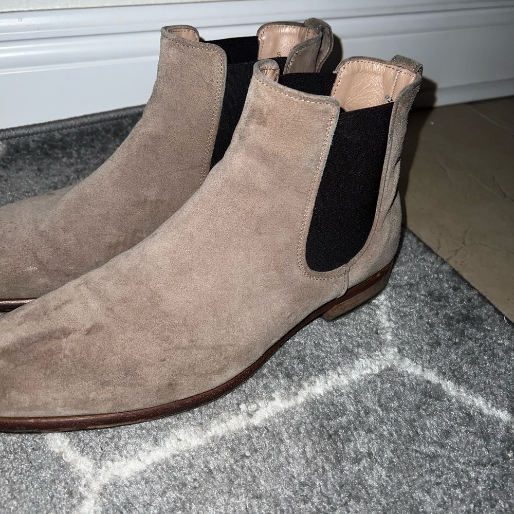 Vince Suede Chelsea Boot Tan Mens 10 Made in Italy